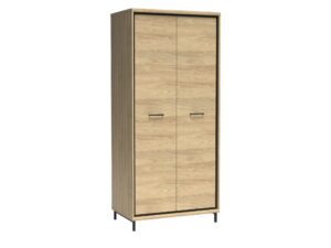 Miniaturka 2 - Szafa dwudrzwiowa Lorenza Hikora na czarnych metalowych nogach