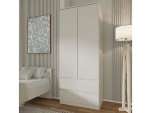 Miniaturka 5 - Szafa dwudrzwiowa z 2 szufladami Malvero 80 cm kaszmir – zdjęcie 6