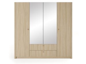 Miniaturka 5 - Szafa Morvena 213 cm dąb barista – cztery drzwi z lustrami