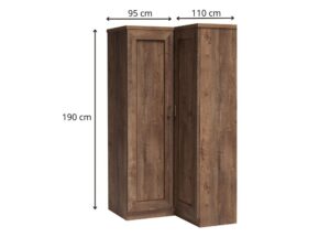 Miniaturka 1 - Szafa narożna Pradella z wymiarami 95 i 110 cm