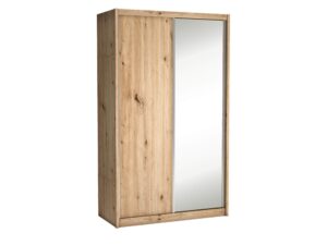 Miniaturka 1 - Szafa przesuwna Arlando Dąb Artisan z lustrzanym frontem