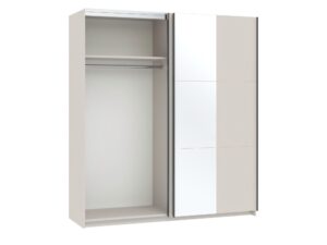 Miniaturka 4 - Szafa przesuwna Norvian 180 cm z lustrem kaszmir – wnętrze