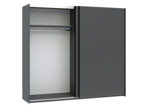 Miniaturka 4 - Szafa przesuwna Norvian 228 cm antracyt – wnętrze