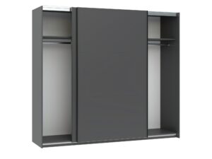 Miniaturka 5 - Szafa przesuwna Norvian 228 cm antracyt – drugie ujęcie wnętrza