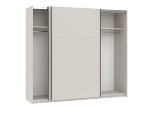 Miniaturka 3 - Szafa przesuwna Norvian 228 cm kaszmir – drugie ujęcie otwartego wnętrza