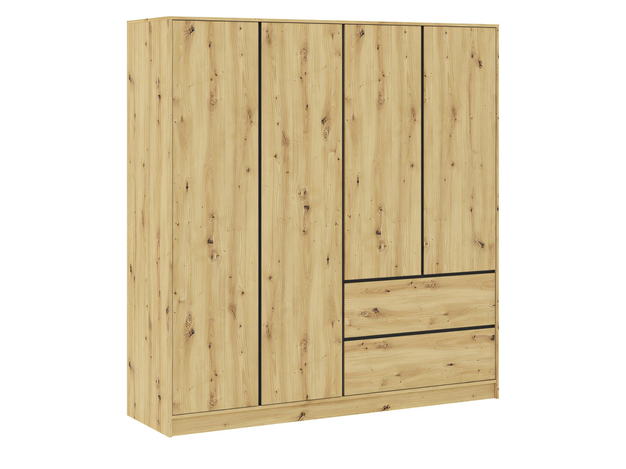 Szafa Sorvello 195 cm dąb Artisan – zamknięty front