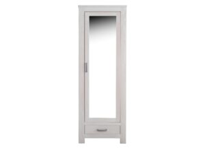 Miniaturka 5 - Biała szafa TIROL 67 cm z lustrem – front i dolna szuflada