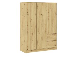 Miniaturka 8 - Szafa Sorvello 147 cm dąb Artisan z 3 drzwiami i 2 szufladami