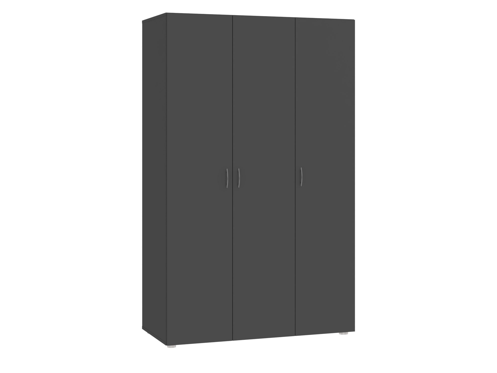 Szafa Veldaro 111 cm antracytowa z trzema zamkniętymi drzwiami – packshot
