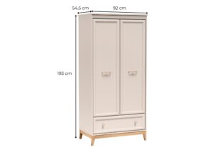 Miniaturka 4 - Szafa Velvara – wymiary zewnętrzne 92 × 54,5 × 193 cm