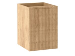 Miniaturka 1 - Szafka łazienkowa Coralia 40 cm Hikora, zamknięte ryflowane drzwi