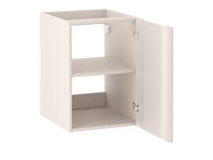 Miniaturka 3 - Otwarta szafka łazienkowa Coralia w kaszmirze z widoczną półką wewnętrzną