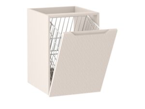 Miniaturka 5 - Szafka łazienkowa Coralia 40 cm Kaszmir – otwarty kosz uchylny, widok pod kątem