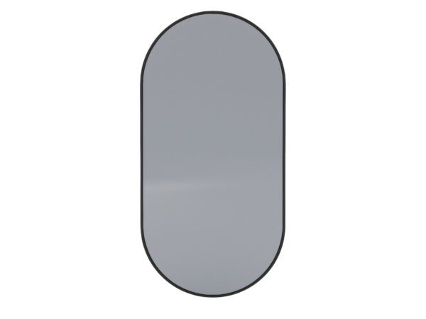 Szafka łazienkowa z lustrem Ocevaro 49 cm w kolorze czarnym na białym tle