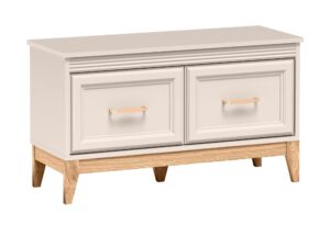 Miniaturka 8 - Szafka na buty Velvara kaszmir / dąb naturalny – zamknięta bryła z boku