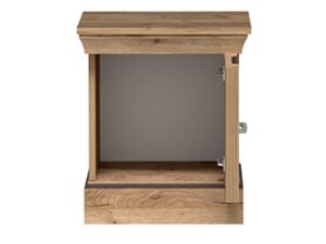 Miniaturka 3 - Szafka nocna Ambrina 42 cm Kraft złoty, otwarta od frontu