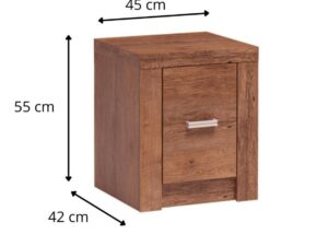 Miniaturka 3 - Szafka nocna Brenza – wymiary 45 na 42 na 55 cm