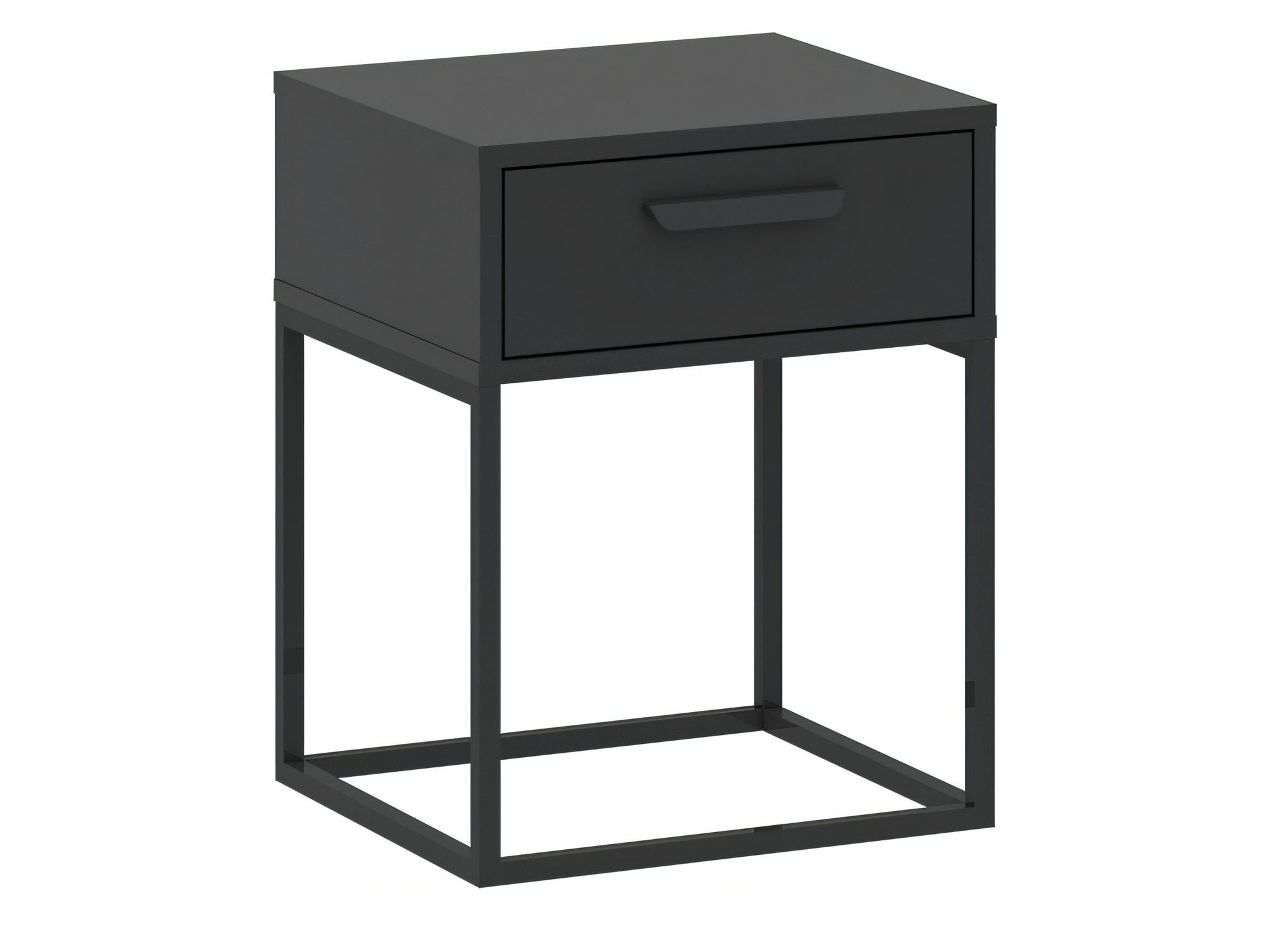 Szafka nocna Cadello 40 cm antracyt z 1 szufladą
