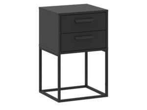Miniaturka 4 - Szafka nocna z 2 szufladami i uchwytami Cadello 40 cm