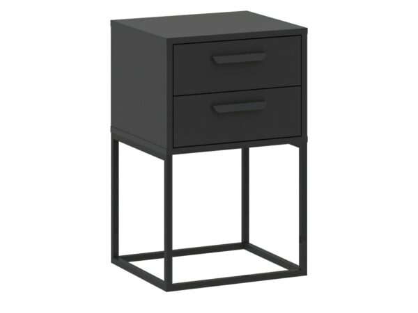 Szafka nocna z 2 szufladami i uchwytami Cadello 40 cm