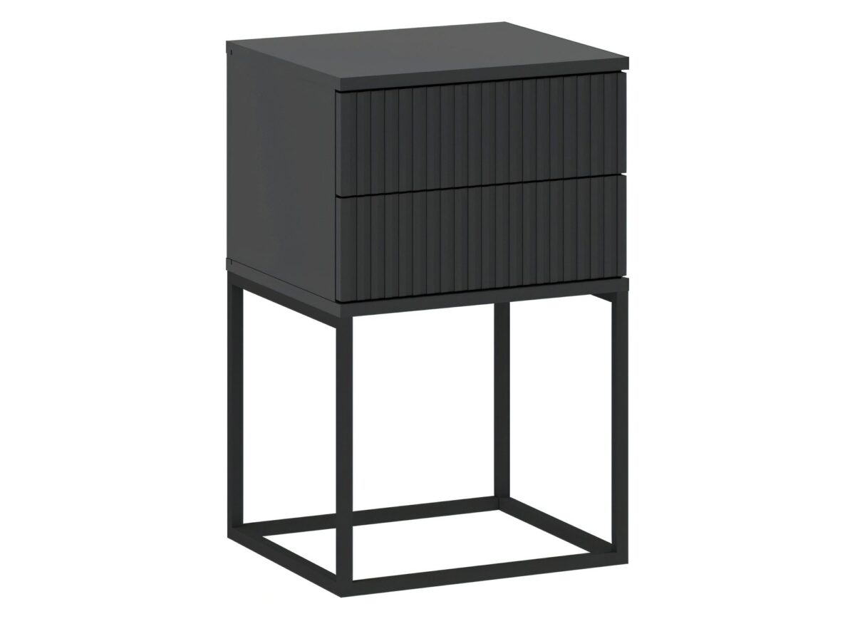 Szafka nocna z 2 szufladami push-to-open Cadello 40 cm