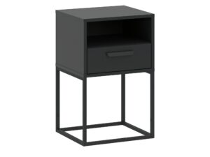 Miniaturka 6 - Szafka nocna Cadello 40 cm antracyt z 1 szufladą i uchwytem
