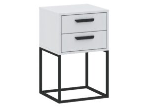 Miniaturka 1 - Szafka nocna z 2 szufladami i uchwytami Cadello 40 cm – zdjęcie 2