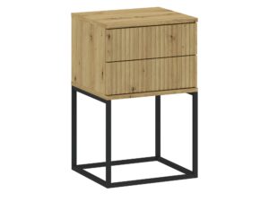 Miniaturka 2 - Szafka nocna z 2 szufladami push-to-open Cadello 40 cm – zdjęcie 3