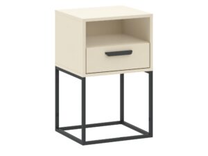 Miniaturka 4 - Szafka nocna Cadello 40 cm kaszmirowa na wysokim stelażu