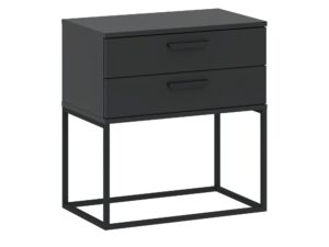 Miniaturka 4 - Szafka nocna z 2 szufladami i uchwytami Cadello 60 cm