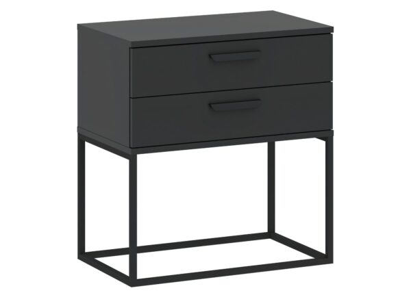 Szafka nocna z 2 szufladami i uchwytami Cadello 60 cm