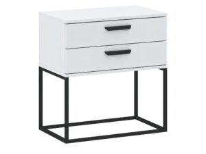 Miniaturka 1 - Szafka nocna z 2 szufladami i uchwytami Cadello 60 cm – zdjęcie 2