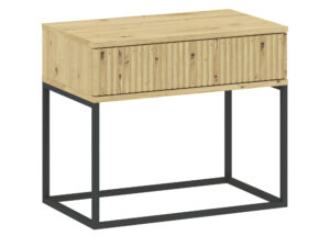 Miniaturka 2 - Szafka nocna Cadello 60 cm w dekorze dąb Artisan z szufladą push-to-open