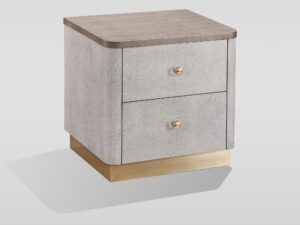 Miniaturka 4 - Szafka nocna Eleganza kaszmir i złoto — widok główny pod kątem