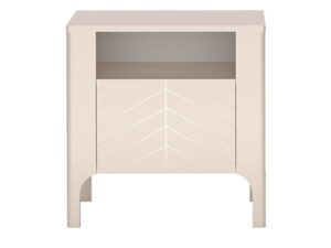 Miniaturka 1 - Szafka nocna Fenita 54 cm w kolorze kaszmir z frontem w jodełkę