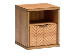 Miniaturka 4 - Szafka nocna Lavinia 47 cm dąb karmel z szufladą na cokole