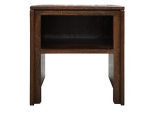 Miniaturka 1 - Szafka nocna niska ALAMOS 45 cm, ciemny wariant drewna na białym tle