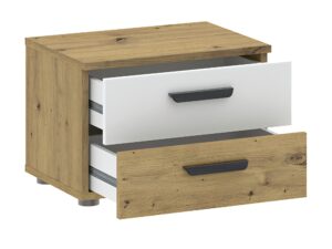Miniaturka 1 - Szafka nocna Veldaro Duo 45 cm dąb artisan i biały drugi widok