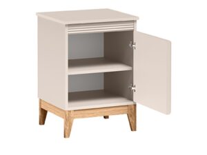 Miniaturka 3 - Otwarta szafka nocna Velvara z półką i drewnianymi nogami