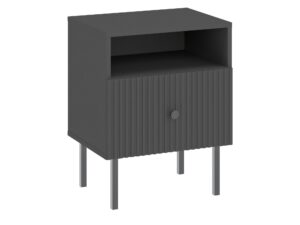 Miniaturka 2 - Szafka nocna Vienaro 47 cm antracytowa z 1 szufladą