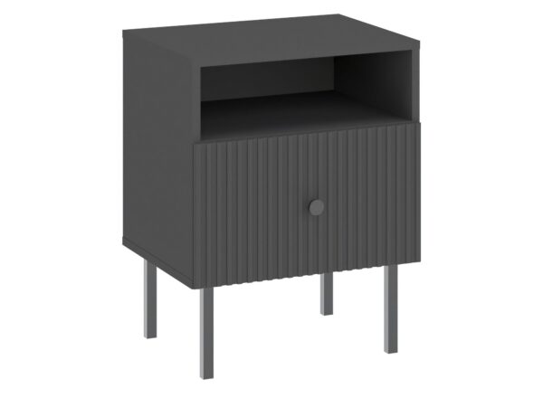 Szafka nocna Vienaro 47 cm antracytowa z 1 szufladą