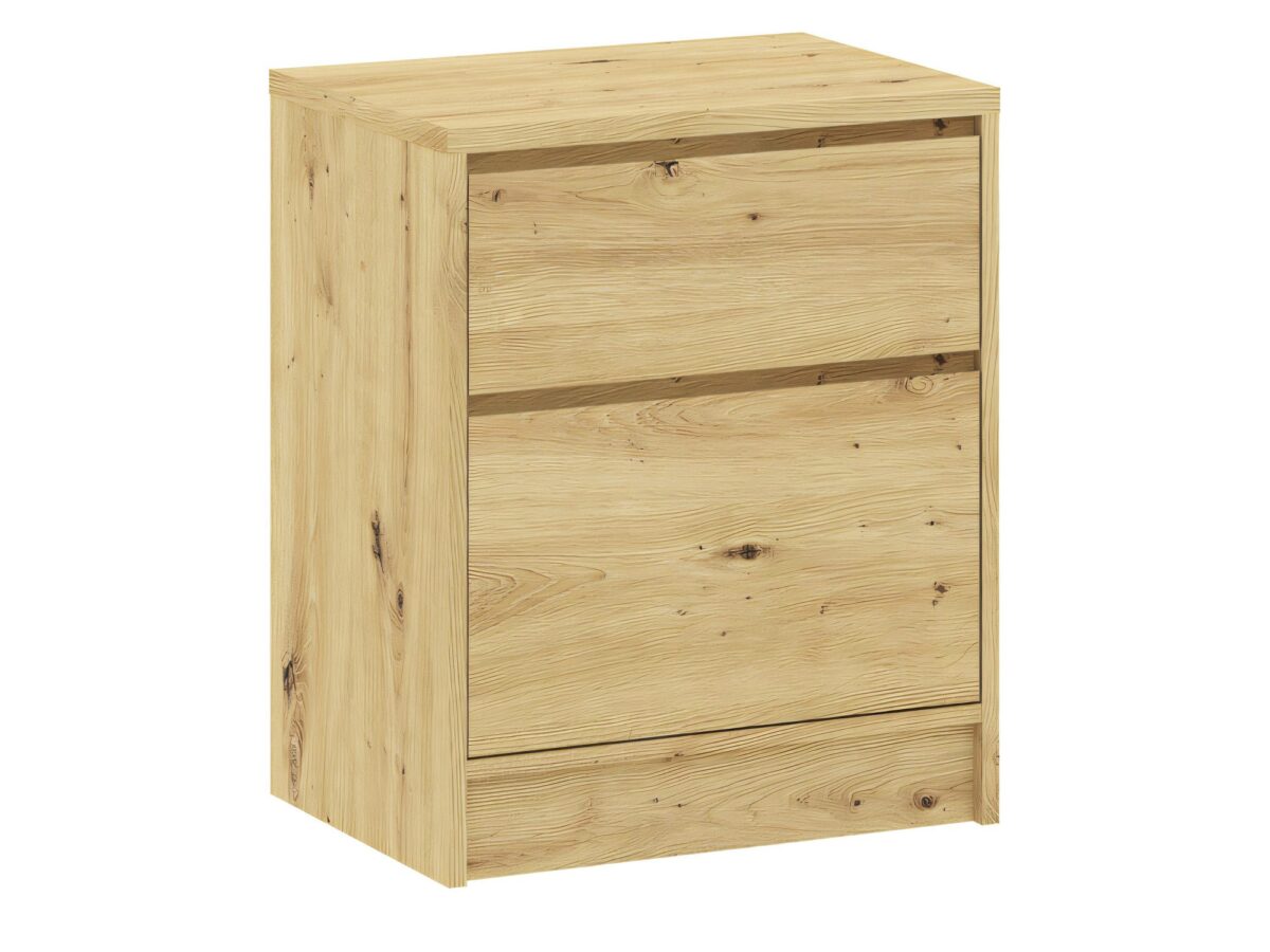 Szafka nocna z 2 szufladami Sorvello 50 cm dąb Artisan