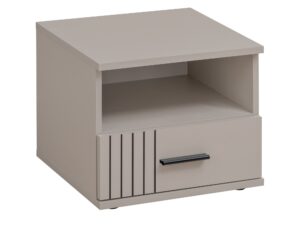 Miniaturka 4 - Szafka nocna beżowa z szufladą i półką