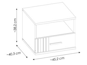 Miniaturka 2 - Szafka z szufladą biała z otwartą półką