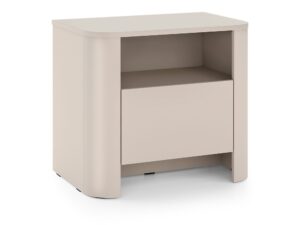Miniaturka 2 - Szafka nocna Lavello kaszmir – widok pod kątem i obłe krawędzie