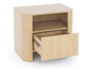 Miniaturka 4 - Szafka nocna Lavello dąb Vicenza – otwarta szuflada z boku