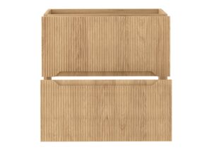 Miniaturka 13 - Szafka pod umywalkę Coralia 60 cm Hikora – wysunięte szuflady pod kątem