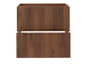 Miniaturka 14 - Szafka pod umywalkę Coralia 60 cm Orzech Warmia – wysunięte szuflady od przodu