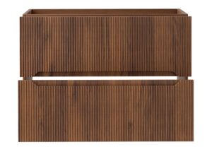 Miniaturka 23 - Szafka pod umywalkę Coralia 80 cm Orzech Warmia – wysunięte szuflady od przodu