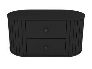Miniaturka 6 - Wisząca szafka pod umywalkę Ocevaro 95 cm w kolorze czarnym na białym tle